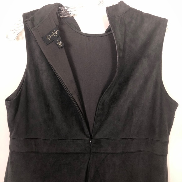 Jessica Simpson Faux Suede Mini Cocktail Dress Sleeveless - Picture 5 of 7
